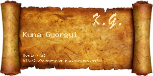 Kuna Györgyi névjegykártya