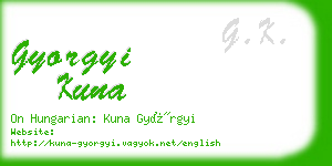 gyorgyi kuna business card